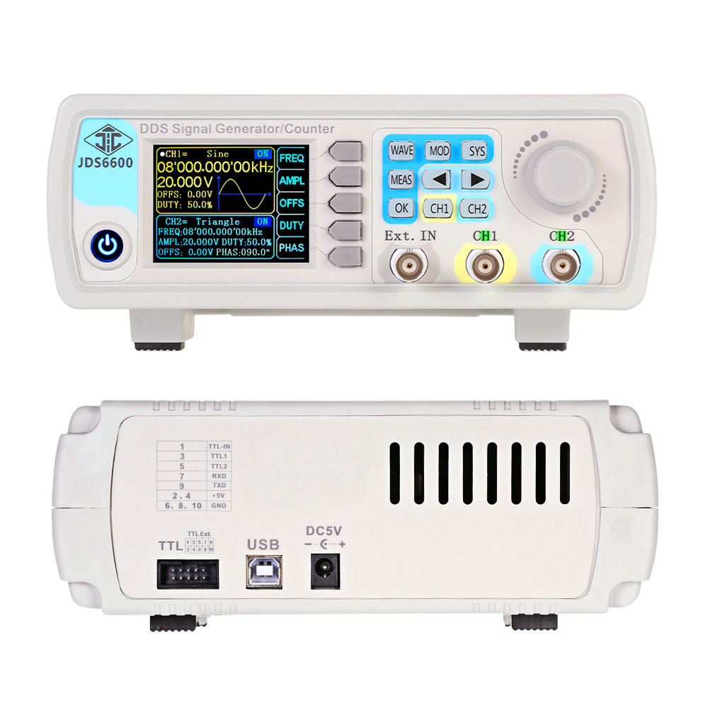 Dual Channel Arbitrary Waveform Function Generator 60Mhz - Générateur de signaux DDS YAO JDS6600